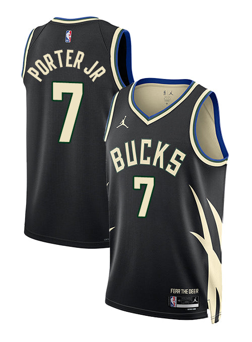 Nike 2022 Icon Edition Ryan Rollins Milwaukee Bucks Swingman Jersey-collage