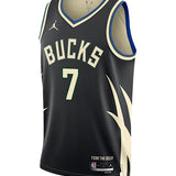 Nike 2022 Icon Edition Ryan Rollins Milwaukee Bucks Swingman Jersey-front