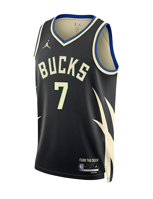 Nike 2022 Icon Edition Ryan Rollins Milwaukee Bucks Swingman Jersey-front