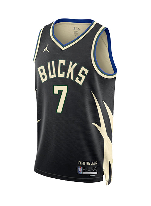 Nike 2022 Icon Edition Ryan Rollins Milwaukee Bucks Swingman Jersey-front