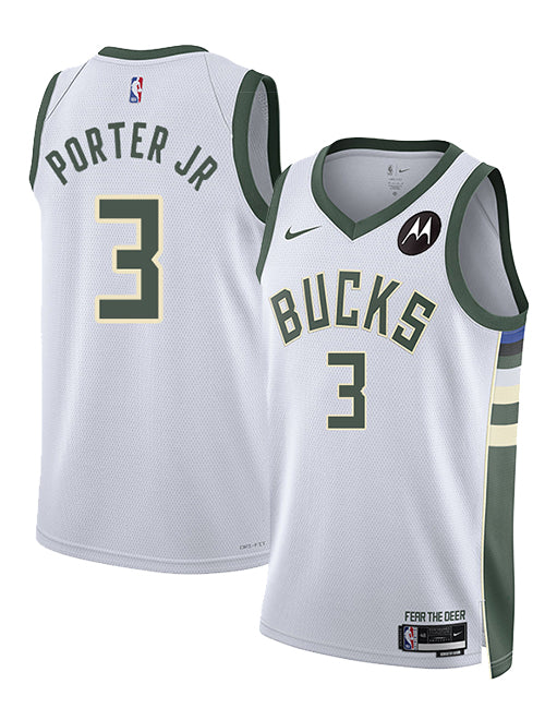 Nike 2022 Association Edition Kevin Porter Jr Milwaukee Bucks Swingman Jersey-COLLAGE