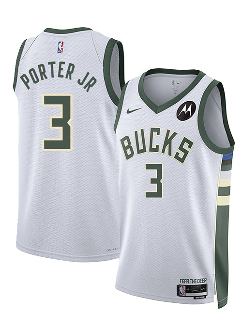 Nike 2022 Association Edition Kevin Porter Jr Milwaukee Bucks Swingman Jersey-COLLAGE