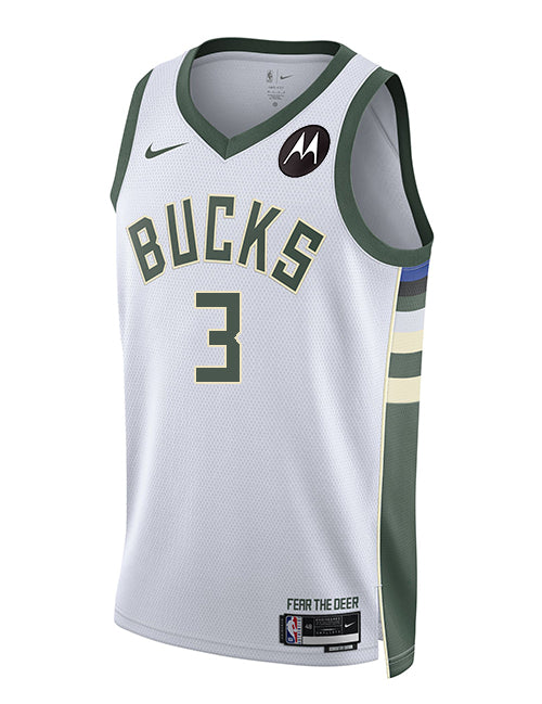 Nike 2022 Association Edition Kevin Porter Jr Milwaukee Bucks Swingman Jersey-FRONT