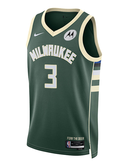 Nike 2022 Icon Edition Kevin Porter Jr Milwaukee Bucks Swingman Jersey-FRONT