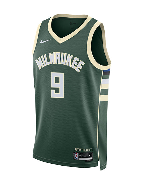 Nike 2022 Icon Edition Kel'el Ware Milwaukee Bucks Swingman Jersey-FRONT