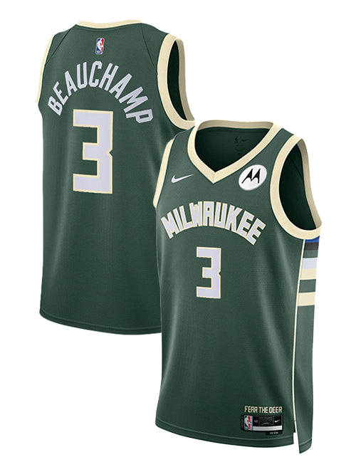 Nike 2022 Icon Edition Marjon Beauchamp Milwaukee Bucks Swingman Jersey-COLLAGE