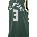 Nike 2022 Icon Edition Marjon Beauchamp Milwaukee Bucks Swingman Jersey-BACK