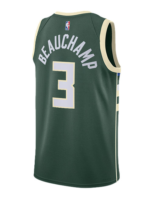 Nike 2022 Icon Edition Marjon Beauchamp Milwaukee Bucks Swingman Jersey-BACK