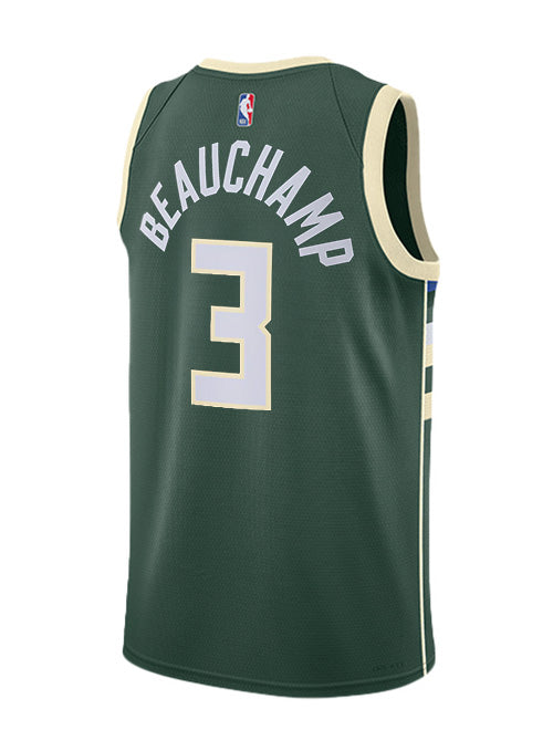 Nike 2022 Icon Edition Marjon Beauchamp Milwaukee Bucks Swingman Jersey-BACK