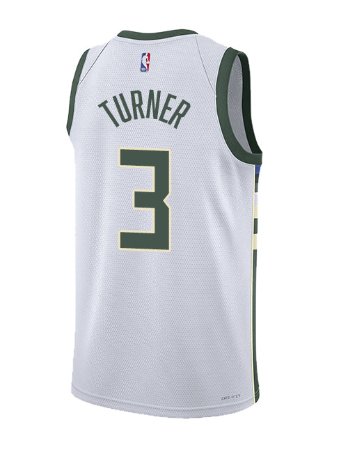 Nike 2022 Association Edition Myles Turner Milwaukee Bucks Swingman Jersey=BACK