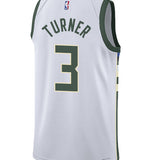 Nike 2022 Association Edition Myles Turner Milwaukee Bucks Swingman Jersey-back