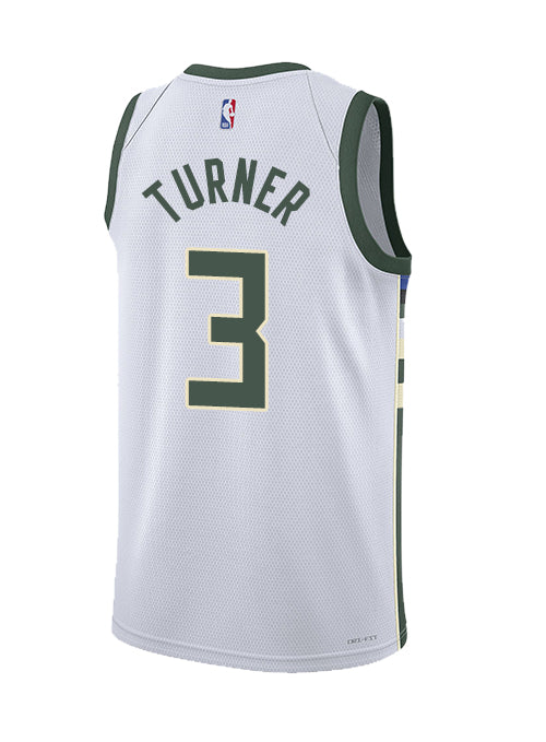 Nike 2022 Association Edition Myles Turner Milwaukee Bucks Swingman Jersey-back