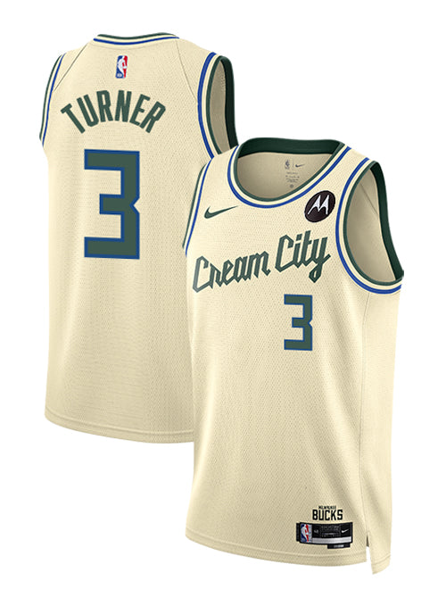 Nike 2025-26 City Edition Myles Turner Milwaukee Bucks Swingman Jersey-collage