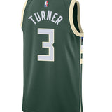 Nike 2022 Icon Edition Myles Turner Milwaukee Bucks Swingman Jersey-back