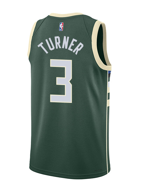 Nike 2022 Icon Edition Myles Turner Milwaukee Bucks Swingman Jersey-back