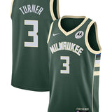 Nike 2022 Icon Edition Myles Turner Milwaukee Bucks Swingman Jersey-COLLAGE