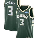 Nike 2022 Icon Edition Myles Turner Milwaukee Bucks Swingman Jersey