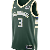 Nike 2022 Icon Edition Myles Turner Milwaukee Bucks Swingman Jersey-FRONT