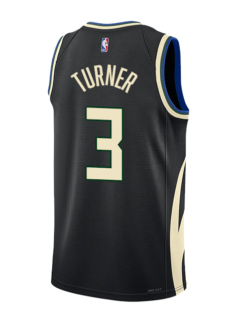 Jordan 2022 Statement Edition Myles Turner Milwaukee Bucks Swingman Jersey-BACK