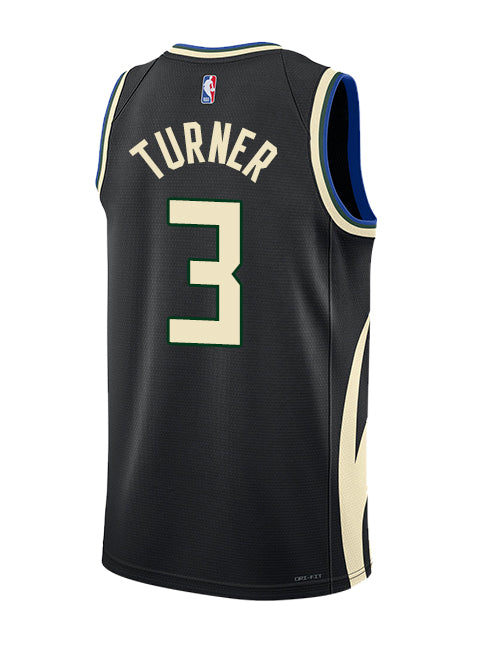 Jordan 2022 Statement Edition Myles Turner Milwaukee Bucks Swingman Jersey-back