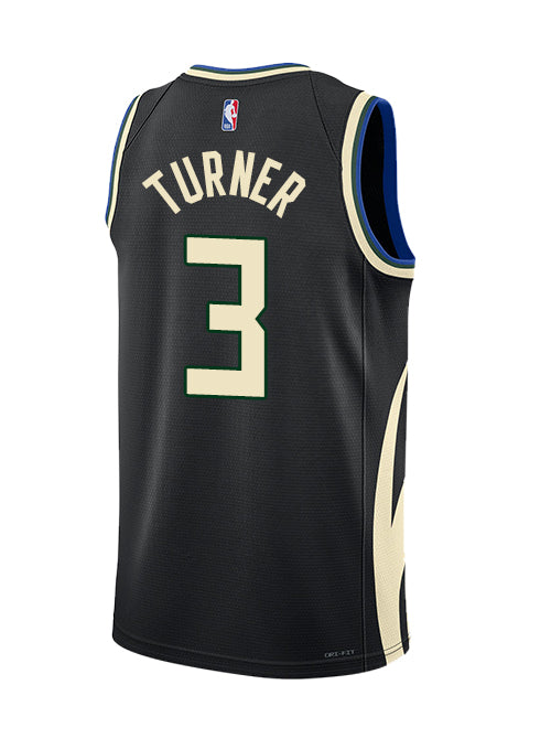 Jordan 2022 Statement Edition Myles Turner Milwaukee Bucks Swingman Jersey-back