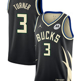 Jordan 2022 Statement Edition Myles Turner Milwaukee Bucks Swingman Jersey-BACK