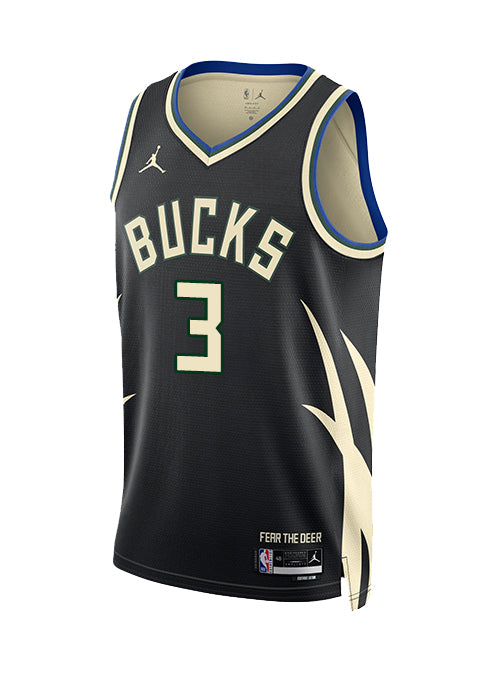 Jordan 2022 Statement Edition Myles Turner Milwaukee Bucks Swingman Jersey-front