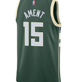 Nike 2022 Icon Edition Nate Ament Milwaukee Bucks Swingman Jersey-BACK