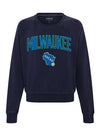Women's Sportiqe 2023-24 City Edition Ashlyn Milwaukee Bucks Crewneck Sweatshirt- front 
