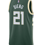 Nike 2022 Icon Edition Ousmane Dieng Milwaukee Bucks Swingman Jersey-back
