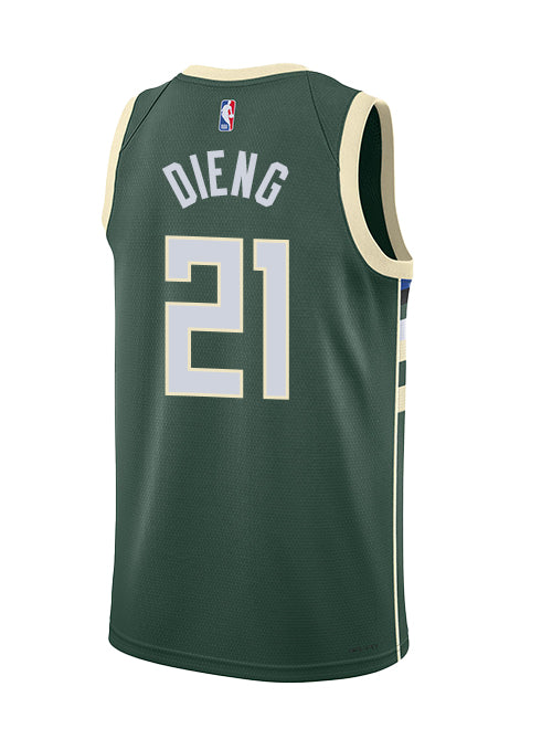 Nike 2022 Icon Edition Ousmane Dieng Milwaukee Bucks Swingman Jersey-back