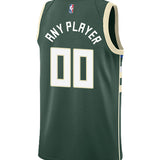 Youth Nike 2022 Icon Edition Custom Milwaukee Bucks Swingman Jersey-back 