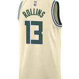 Nike 2025-26 City Edition Ryan Rollins Milwaukee Bucks Swingman Jersey-BACK