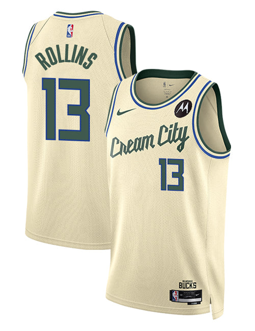 Nike 2025-26 City Edition Ryan Rollins Milwaukee Bucks Swingman Jersey-COLLAGE