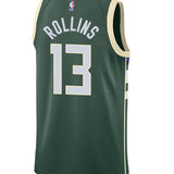Nike 2022 Icon Edition Ryan Rollins Milwaukee Bucks Swingman Jersey-back