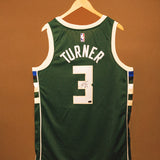Signed Nike 2022 Icon Edition Myles Turner Milwaukee Bucks Swingman Jersey