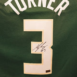 Signed Nike 2022 Icon Edition Myles Turner Milwaukee Bucks Swingman Jersey