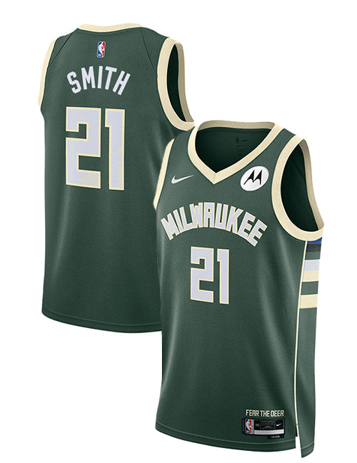 Nike 2022 Icon Edition Tyler Smith Milwaukee Bucks Swingman Jersey-COLLAGE