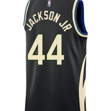 Jordan 2022 Statement Edition Andre Jackson Jr. Milwaukee Bucks Swingman Jersey-back