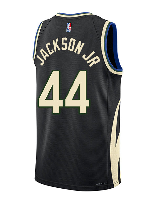 Jordan 2022 Statement Edition Andre Jackson Jr. Milwaukee Bucks Swingman Jersey-back