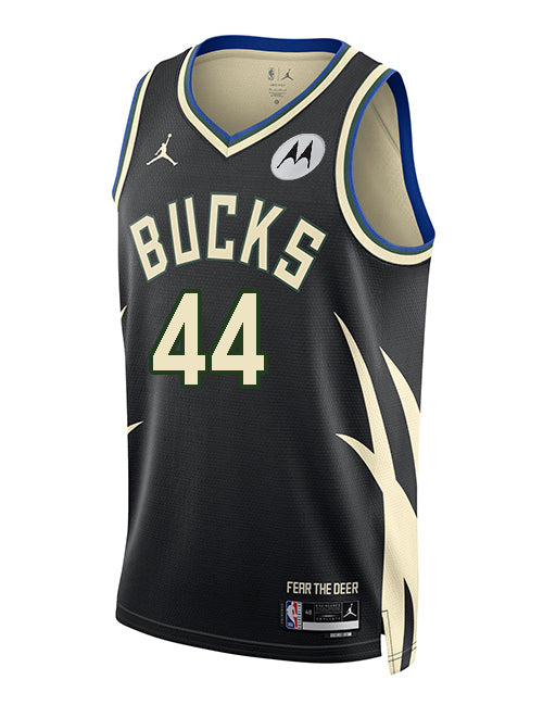 Jordan 2022 Statement Edition Andre Jackson Jr. Milwaukee Bucks Swingman Jersey-front