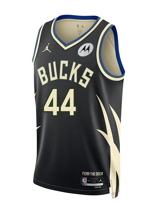 Jordan 2022 Statement Edition Andre Jackson Jr. Milwaukee Bucks Swingman Jersey-front