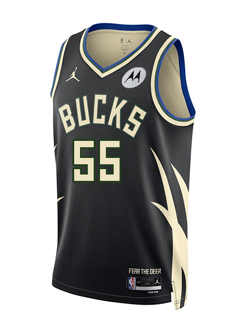 Jordan 2022 Statement Edition Delon Wright Milwaukee Bucks Swingman Jersey-front