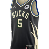 Jordan 2022 Statement Edition Ryan Rollins Milwaukee Bucks Swingman Jersey-front