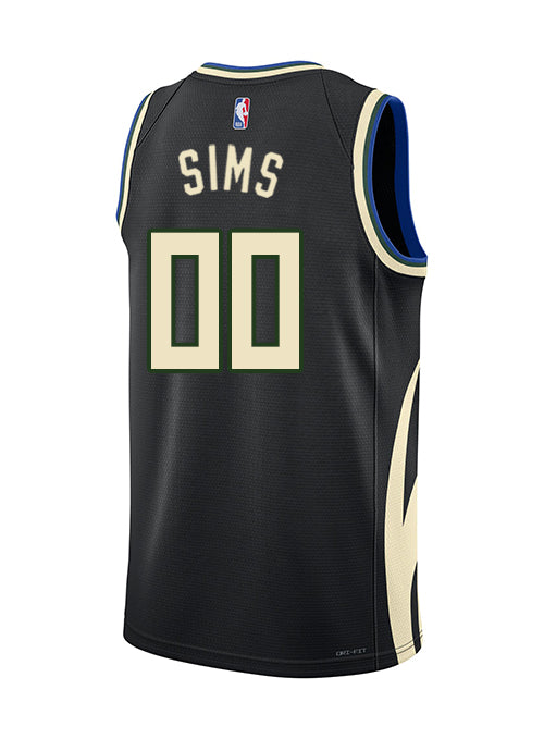 Jordan 2022 Statement Edition Jericho Sims Milwaukee Bucks Swingman Jersey-back