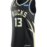 Jordan 2022 Statement Edition Ryan Rollins Milwaukee Bucks Authentic Jersey-front
