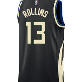 Jordan 2022 Statement Edition Ryan Rollins Milwaukee Bucks Swingman Jersey-back