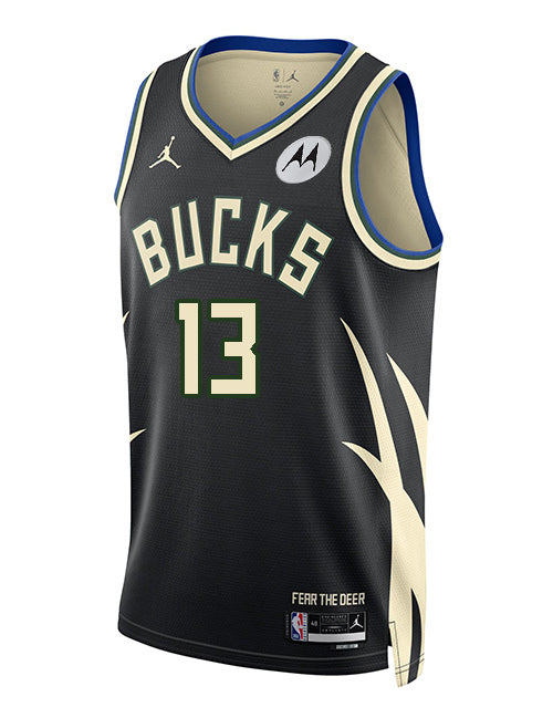 Jordan 2022 Statement Edition Ryan Rollins Milwaukee Bucks Swingman Jersey-front