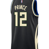 Jordan 2022 Statement Edition Taurean Prince Milwaukee Bucks Swingman Jersey0back