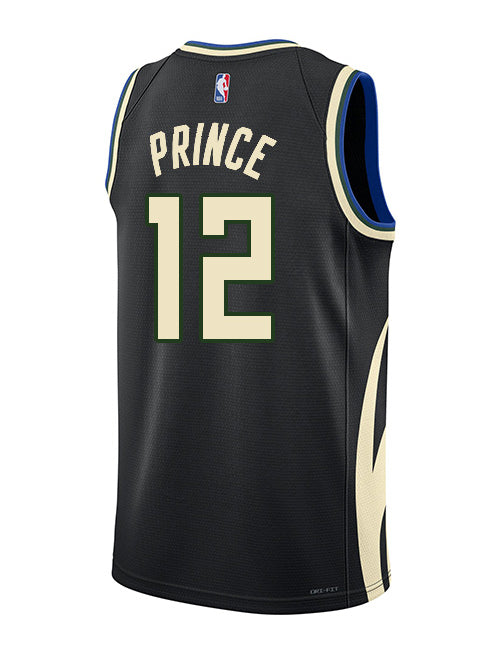 Jordan 2022 Statement Edition Taurean Prince Milwaukee Bucks Swingman Jersey0back